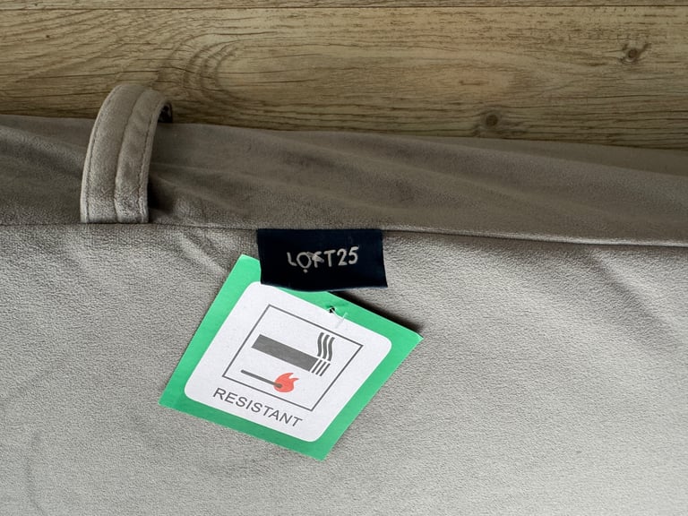 Folding foam bed chair ( single ) grey 