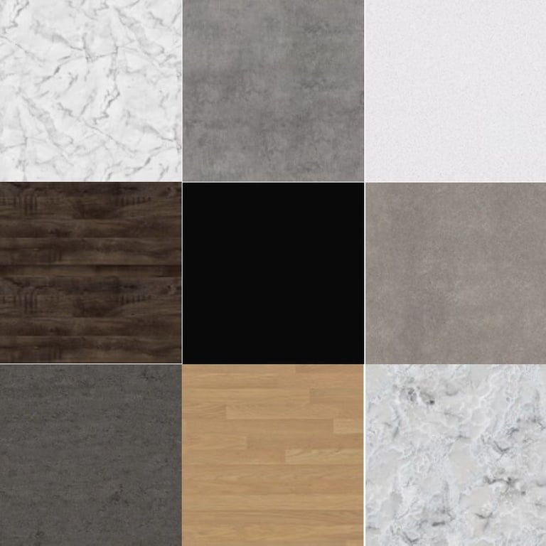 Wren Luxury laminate Kitchen Worktop in Black Stone - priced to clear