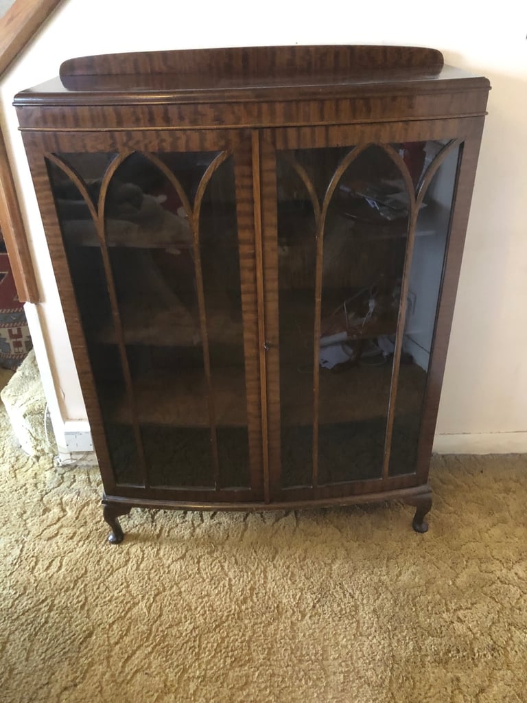 image for Beautiful bow front display cabinet 