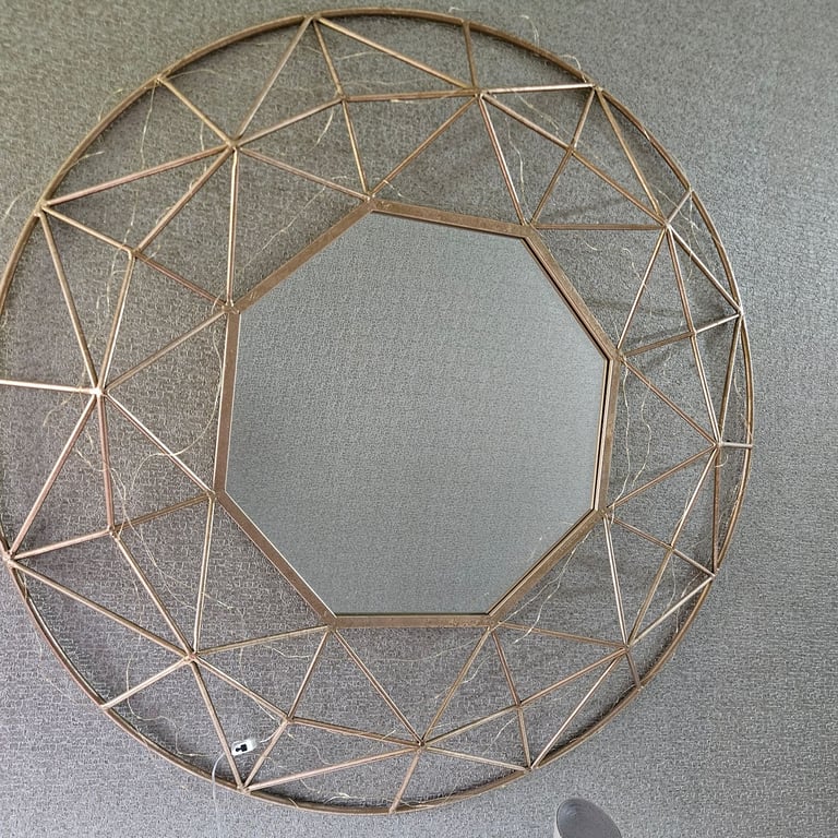 Wayfair geometric gold wall mirror