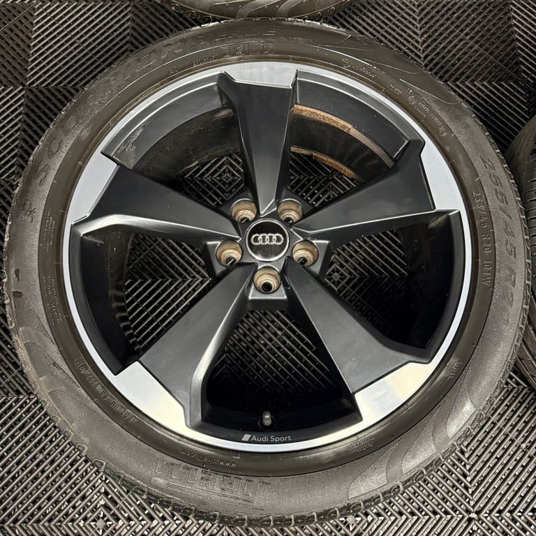 20'' GENUINE AUDI Q5 S LINE ROTOR BLACK EDITION ALLOY WHEELS ALLOYS TYRES