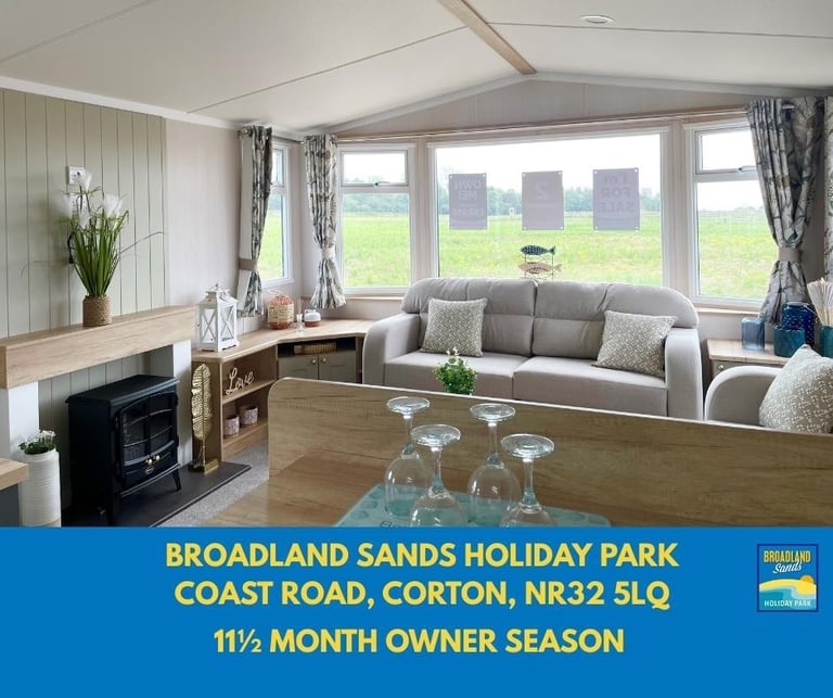 BRAND NEW STATIC CARAVAN FOR SALE AT BROADLAND SANDS HOLIDAY PARK