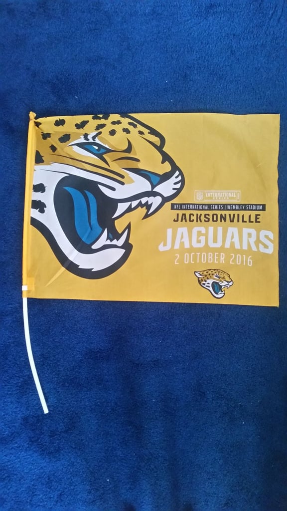 Jacksonville Jaguars Signed Poster and Flag