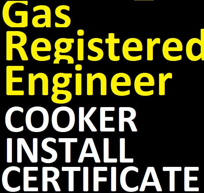 COOKER HOB INSTALL & CERTIFICATE By a Registered Engineer Coventry connect gas electric
