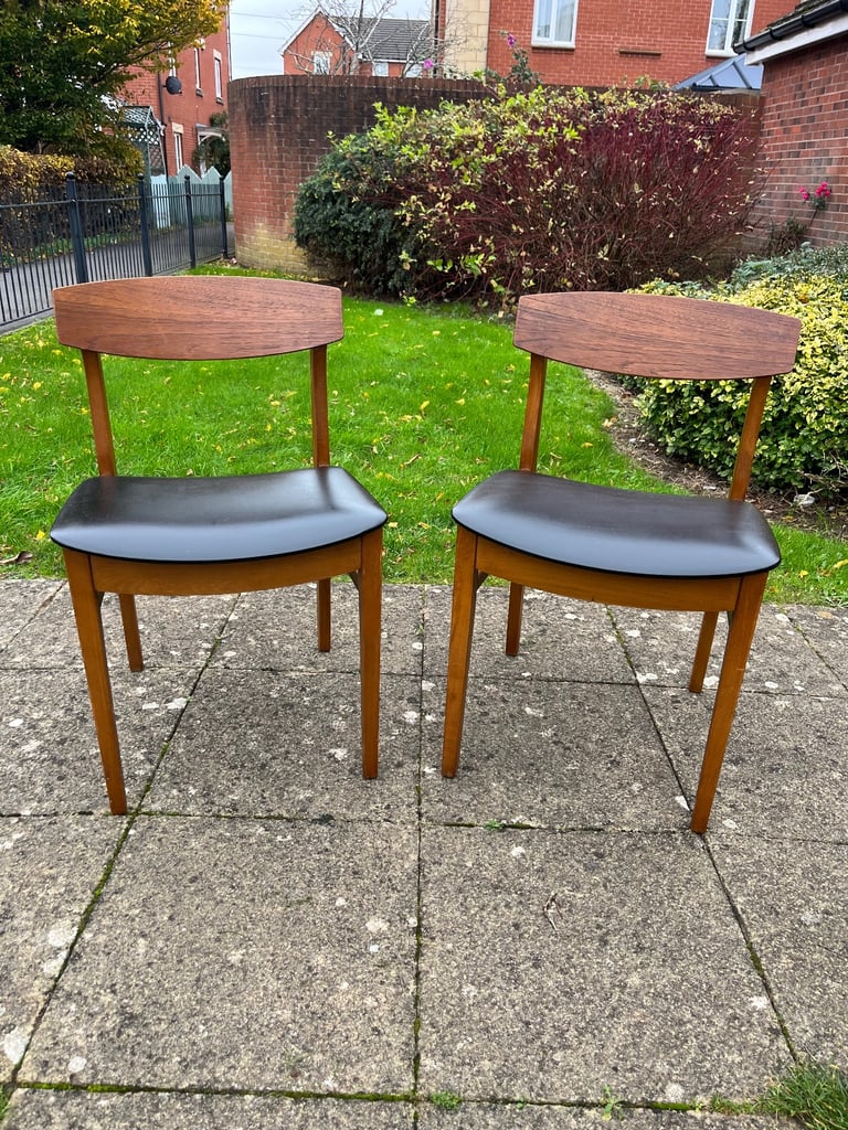 image for Pair of Beautility teak dining chairs (delivery available)
