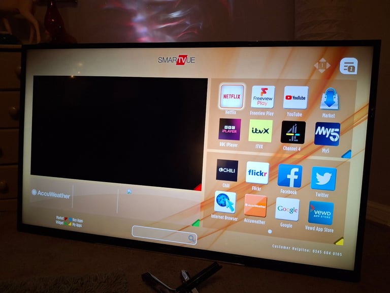 55 inch Hitachi UHD 4K Smart TV & firestick for sale 