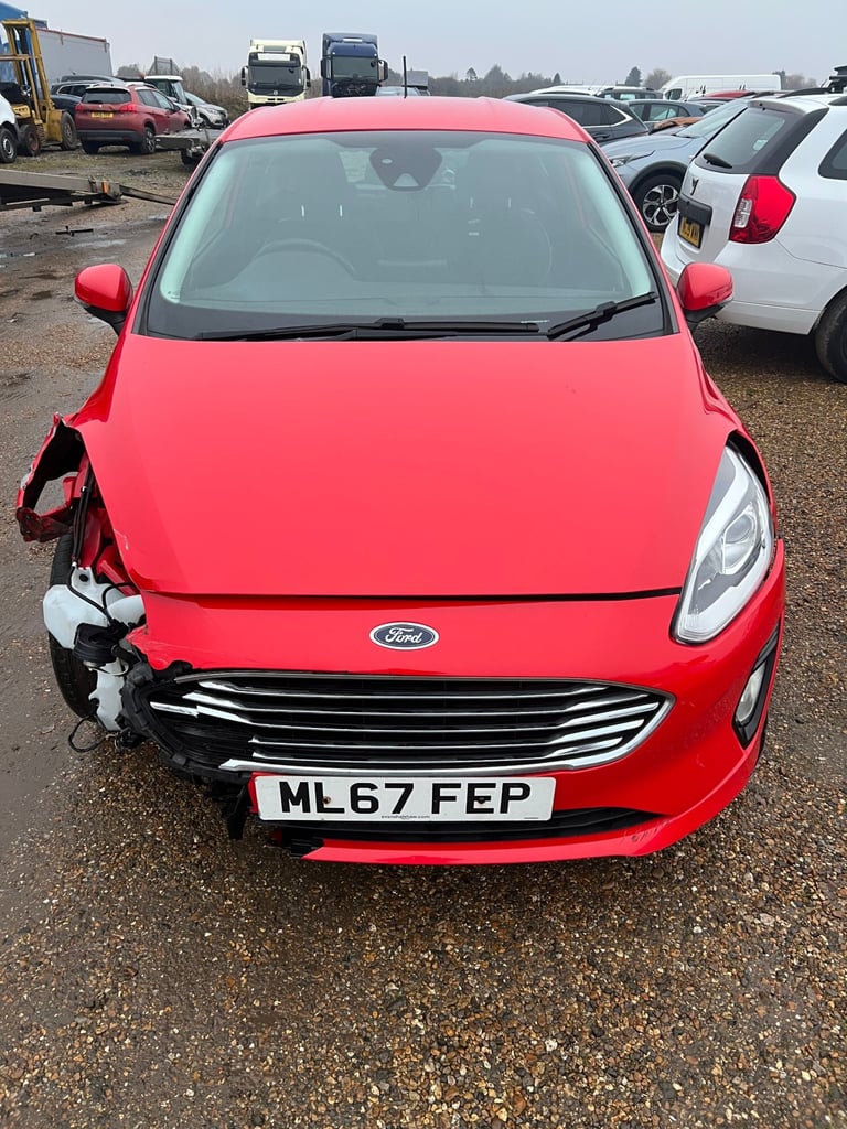 2017 FORD FIESTA ZETEC RED EURO 6 ULEZ COMPLIANT SALVAGE DAMAGED REPAIR CAT S 