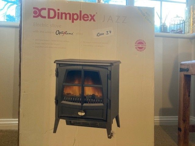 Dimplex Jazz electric stove - effect fire in black metal.