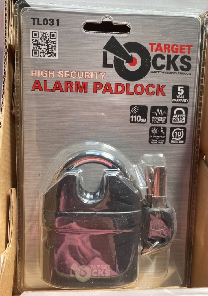 image for Target Locks Alarm Lock & Batteries  motorcycle lock