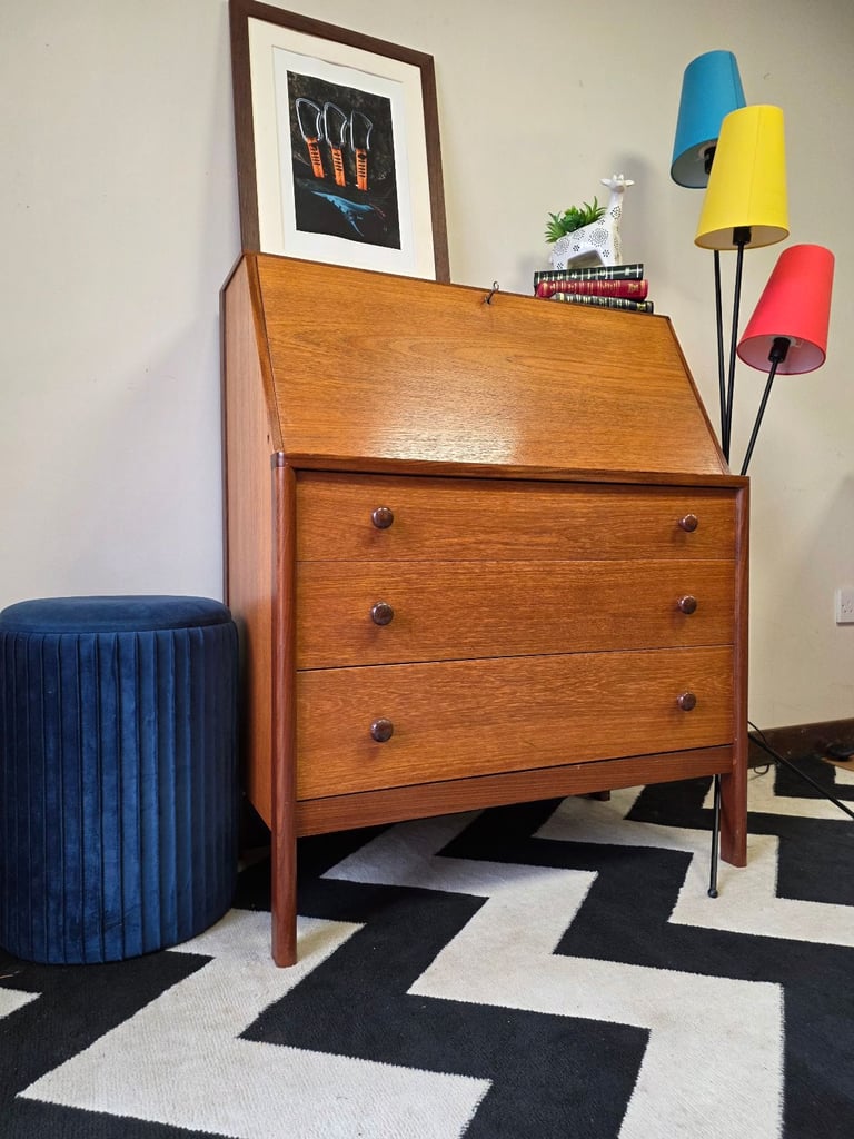 image for  Danish Teak Bureau / Writing Desk – Mid-Century Modern