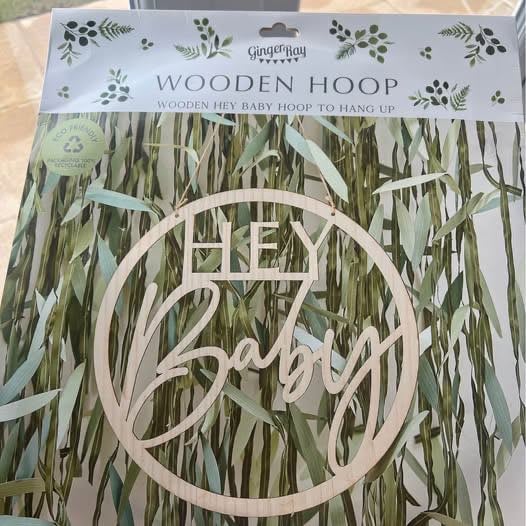 image for Ginger Ray - Hey Baby sign - baby shower decor