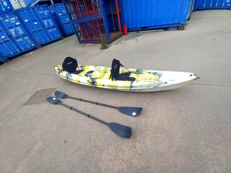 Galaxy 2+1 seats Kayak Good used condition  Comes with 2 seats and 2 paddles