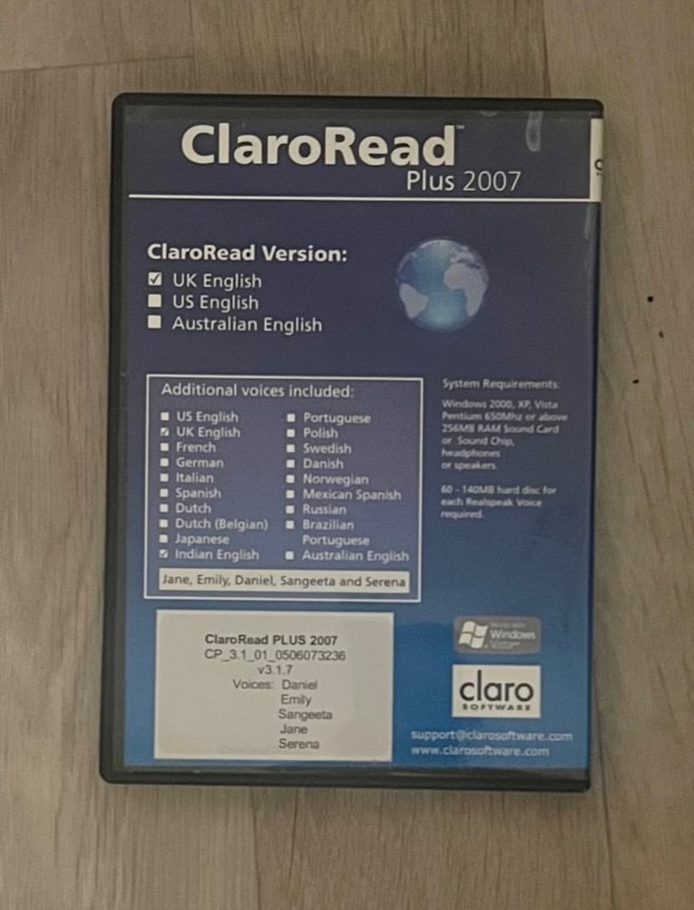 ClaroRead Plus 2007 by Claro software