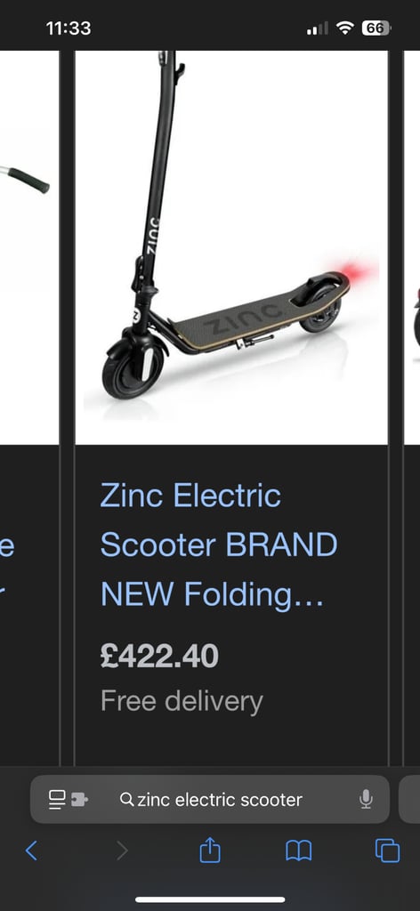 image for Zinc electric scooter 
