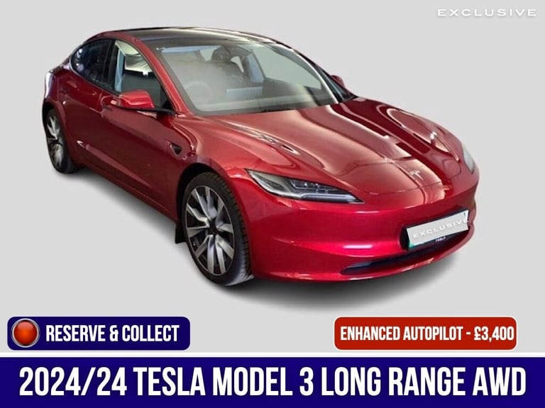 image for 2024 Tesla Model 3 Long Range AWD 4dr Auto SALOON Electric Automatic