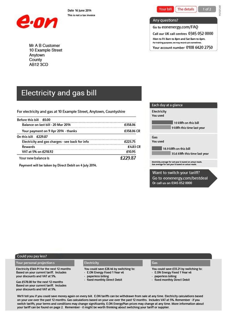Payslips, Utility Bills, Replacement Documents and many more