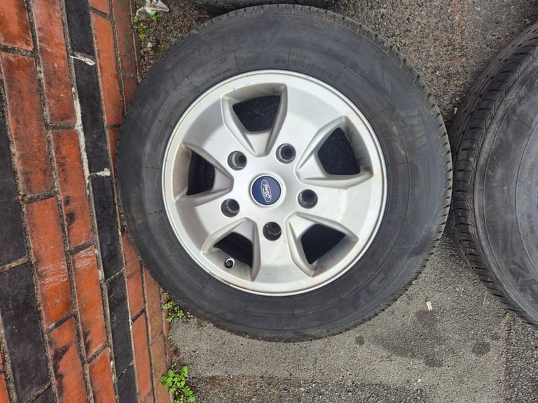 🌟Genuine Ford transit 16 inch alloy wheels with MATCHING NEW TYRES 7M++