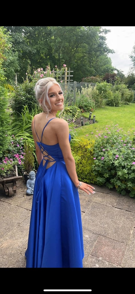 image for Royal blue corset prom dress-size 4/6