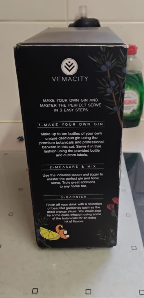Vemacity gin making kit signature edition with gold bar accessories