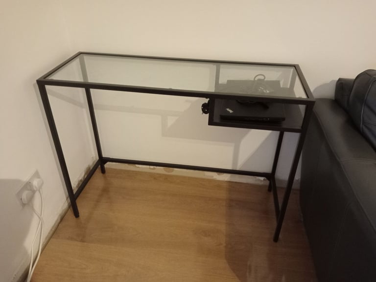 image for Black metal console table