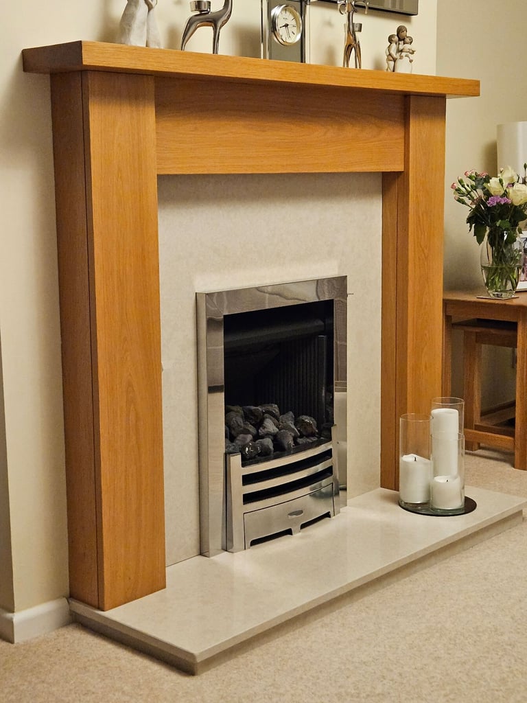 Real oak fire surround 