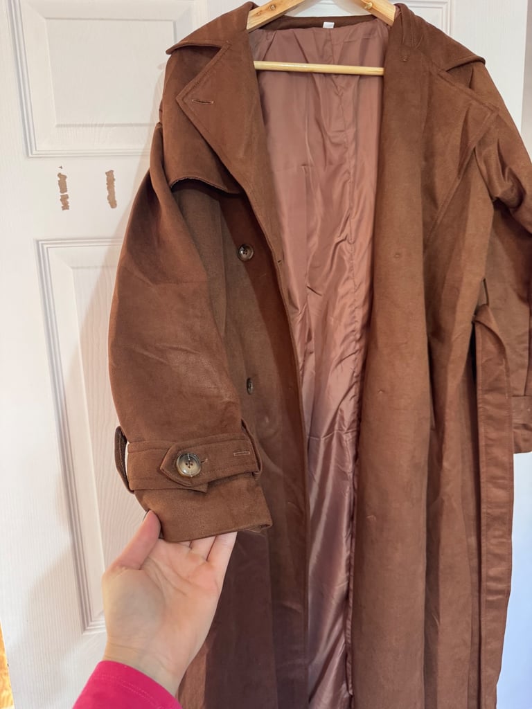 suede trench coat
