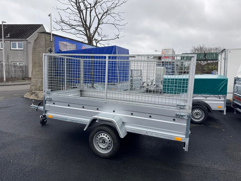 BRAND NEW 8,7ft x 4,2ft SINGLE AXLE WITH 80CM MESH NIEWIADOW TRAILER 750KG
