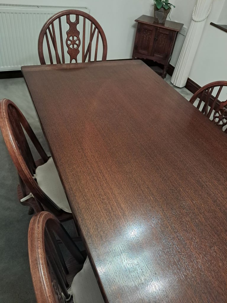 image for Hard Wood Dining Room Table And Chairs 