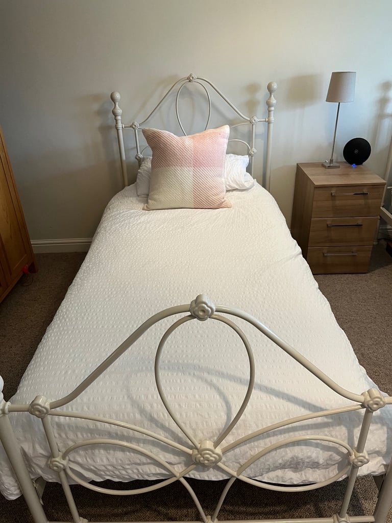 Two Laura Ashley single beds (frames and mattresses)