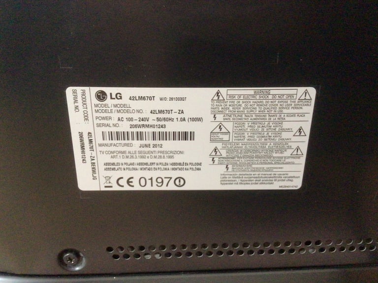LG 42LM670T 42in LED TV - Remote & Magic Remote (NO STAND)