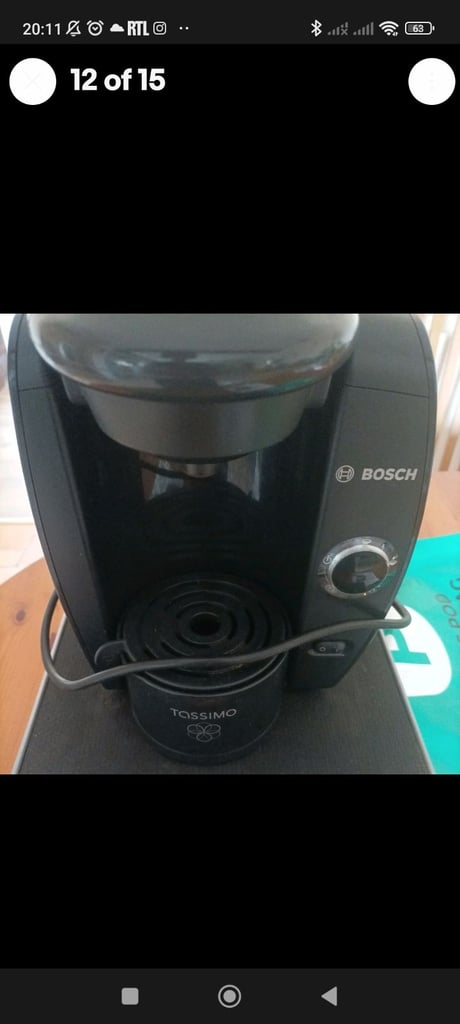 Bosch Tassimo Fidelia pod holder cleaning disc  used