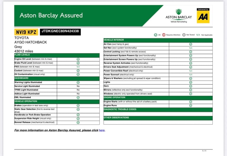 2019 Toyota AYGO 1.0 Aygo X-Trend VVT-i 5dr Hatchback Petrol Manual