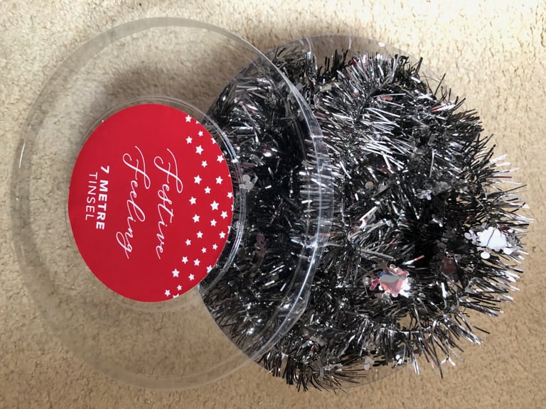 image for New 7 metre silver tinsel. 