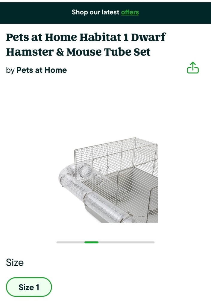 Pets at home habitat 1 cage 