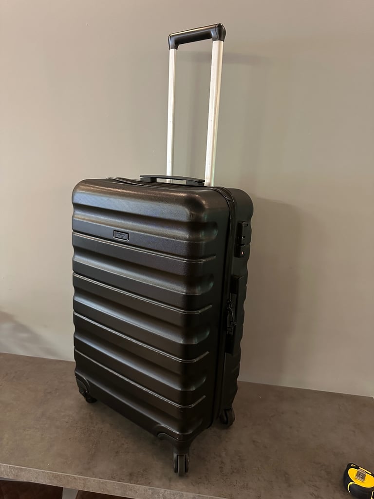 John Lewis - ANYDAY Girona 65cm 4-Wheel Medium Suitcase, Black