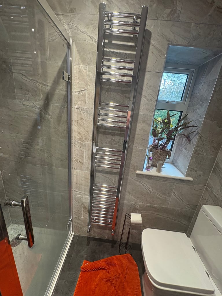 1800 x 300mm towel radiator chrome