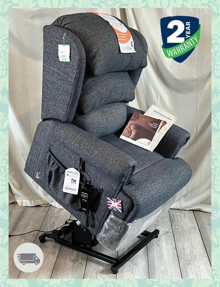 🚚 RRP £1800 Ex display Cosi Chair Dual Motor Riser Blue Recliner