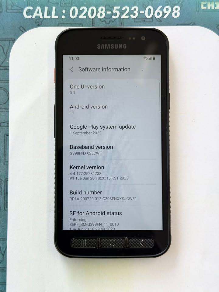 Samsung XCover 4S Black 32GB 3GB RAM Unlocked Android Version 11 Good Used Working Condition