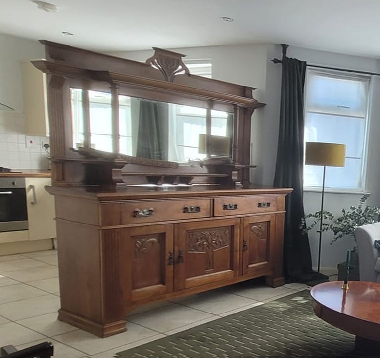 Arts & Crafts Mirrored Sideboard