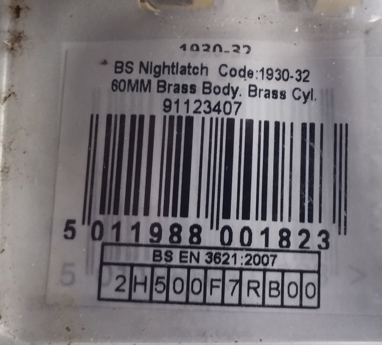  New! Era Lock 1930-32 60mm deadlock (night latch) 