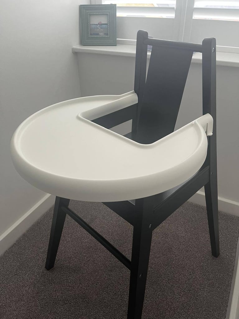 image for Highchair - IKEA BLÅMES  with tray, black