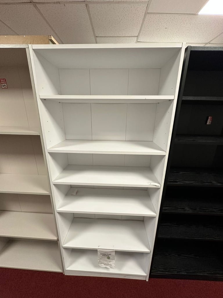 Maine Deep Bookcase - White 