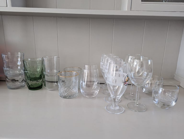 Several different glasses to give away