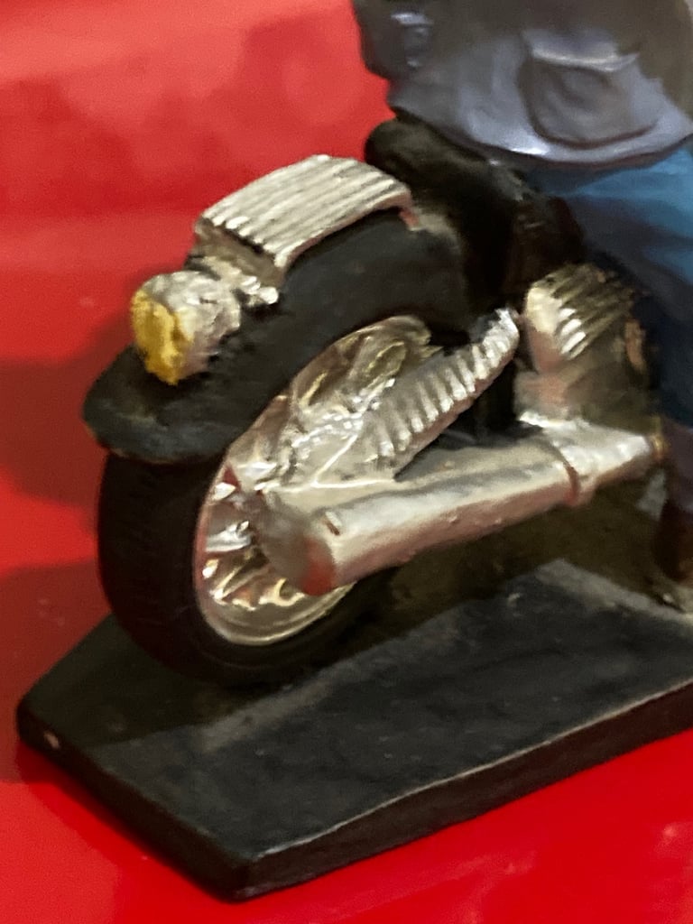 Vintage ceramic biker. Collectable.