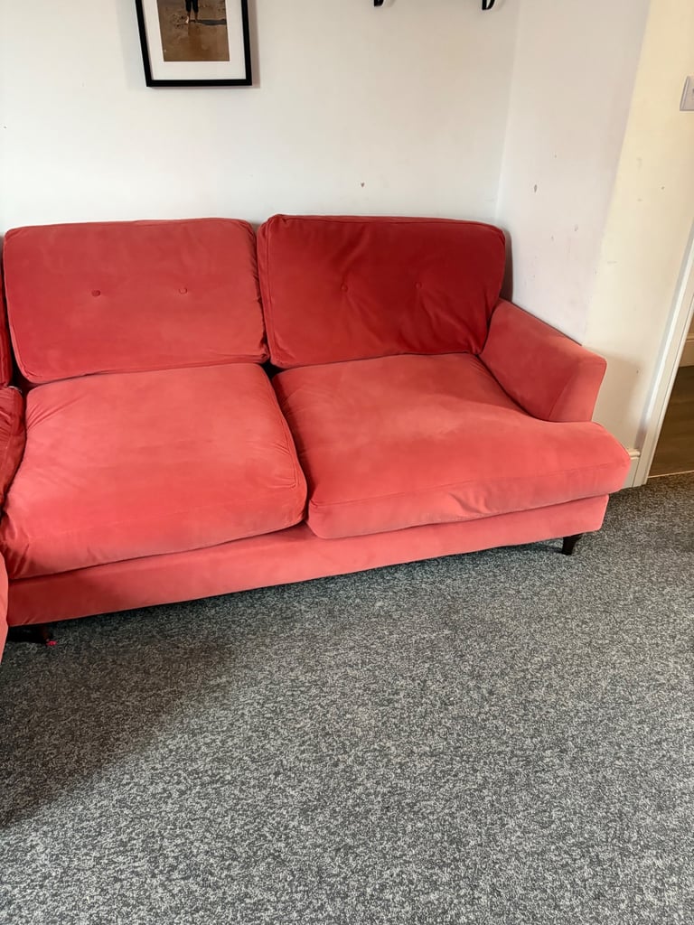 Corner sofa and footstool 