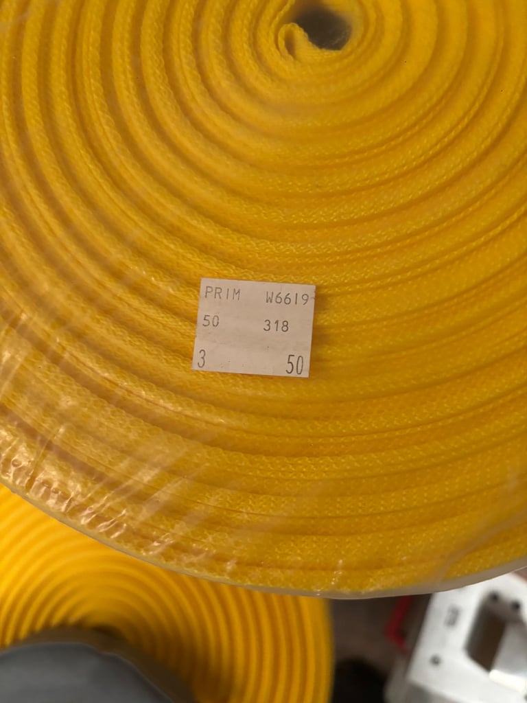 Polypropylene yellow webbing (strapping)