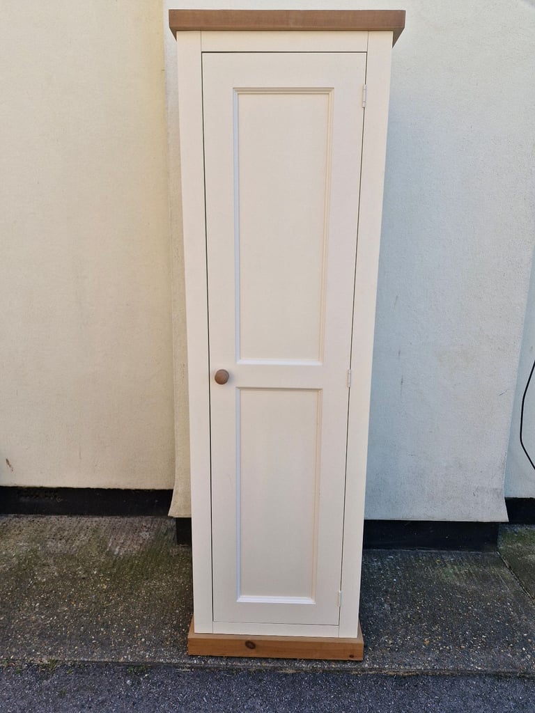 Pine / Cream Extremely Heavy and Well Made Hall Cupboard 