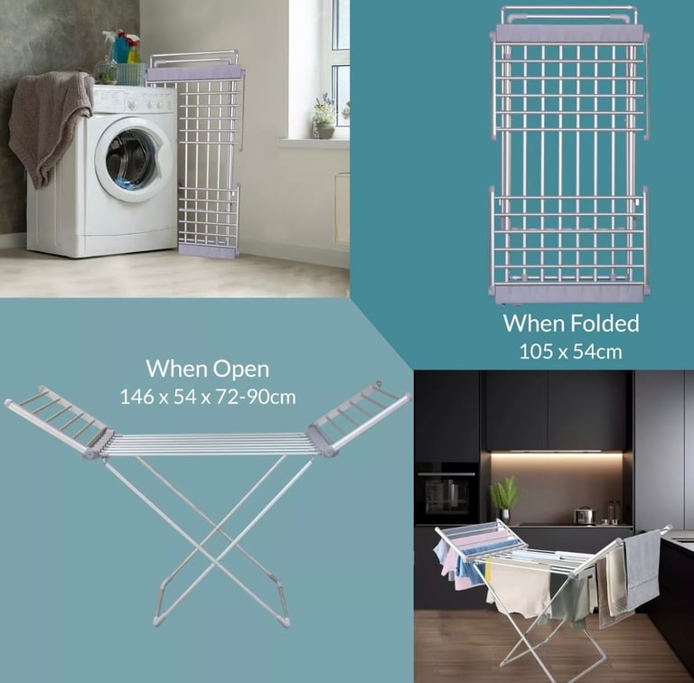 Electric heated clothes airer