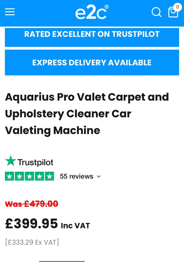 New carpet cleaner Aquarius 