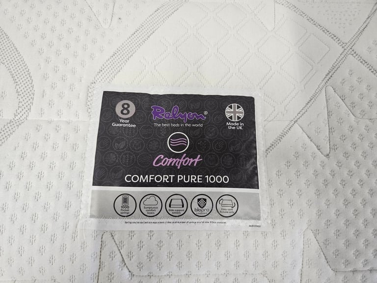 Relyon Comfort Pure 1000 Pocket Mattress, King Size RRP £969 (Brand New)
